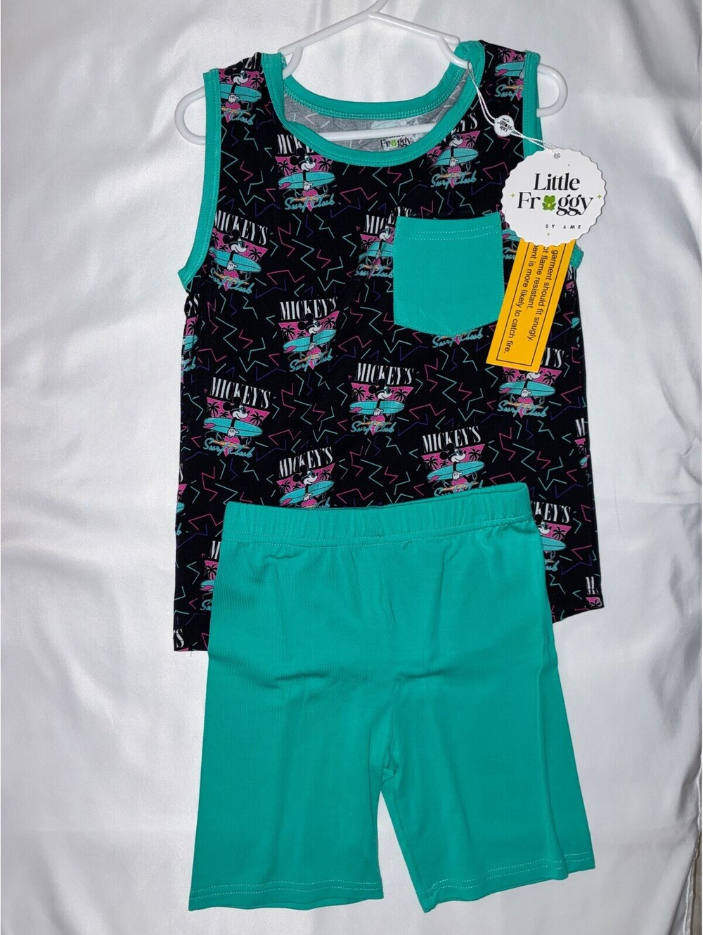 &mebamboo Green Mickey Mouse Tank Set 5/6T NWT